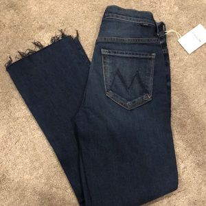 Mother cropped flared jeans